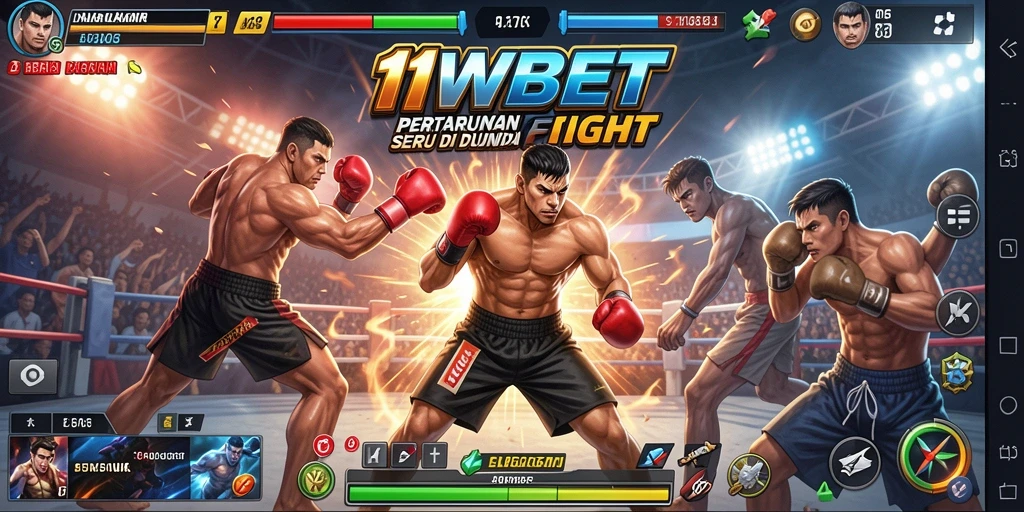 Tampilan gameplay seru dalam game Fighting 11WBET.