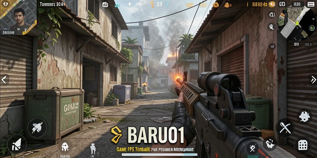Screenshot menampilkan aksi mendebarkan dalam gameplay FPS.