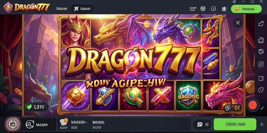 Screenshot utama DRAGON777 menampilkan aksi seru dalam permainan Slot.