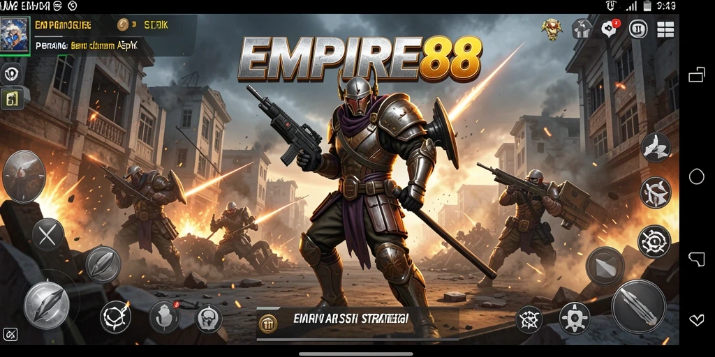 Tampilan dinamis gameplay aksi yang menegangkan di EMPIRE88.
