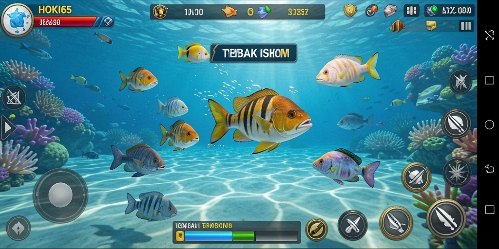 Screenshot gameplay Tembak Ikan HOKI65 yang menarik.