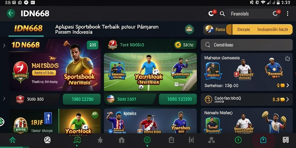 Tampilan menarik dari gameplay Sportsbook IDN668.