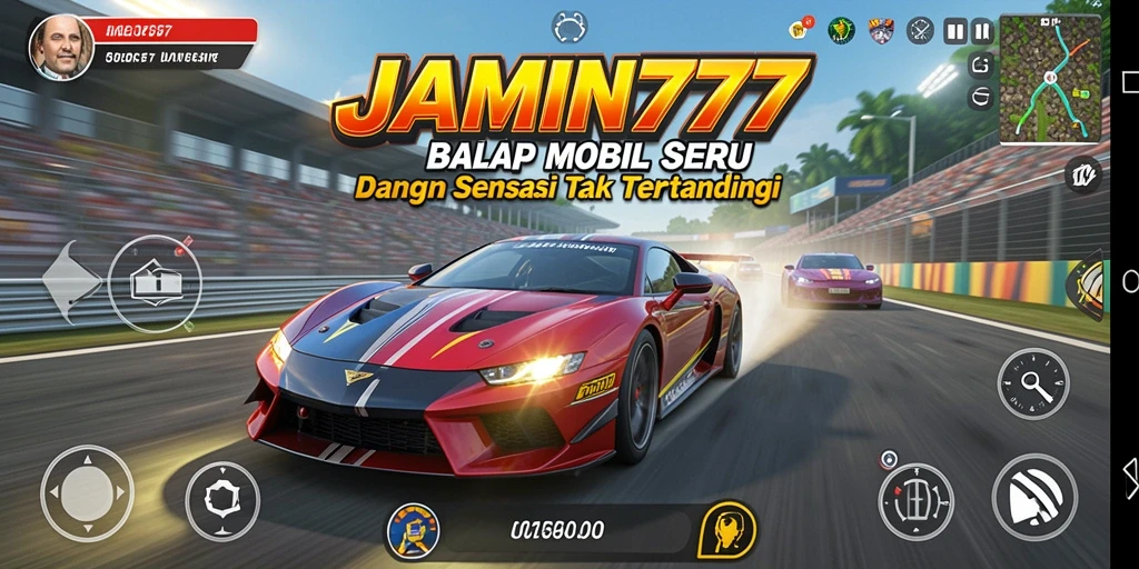 Gameplay balap mobil yang seru dan mendebarkan di JAMIN777.