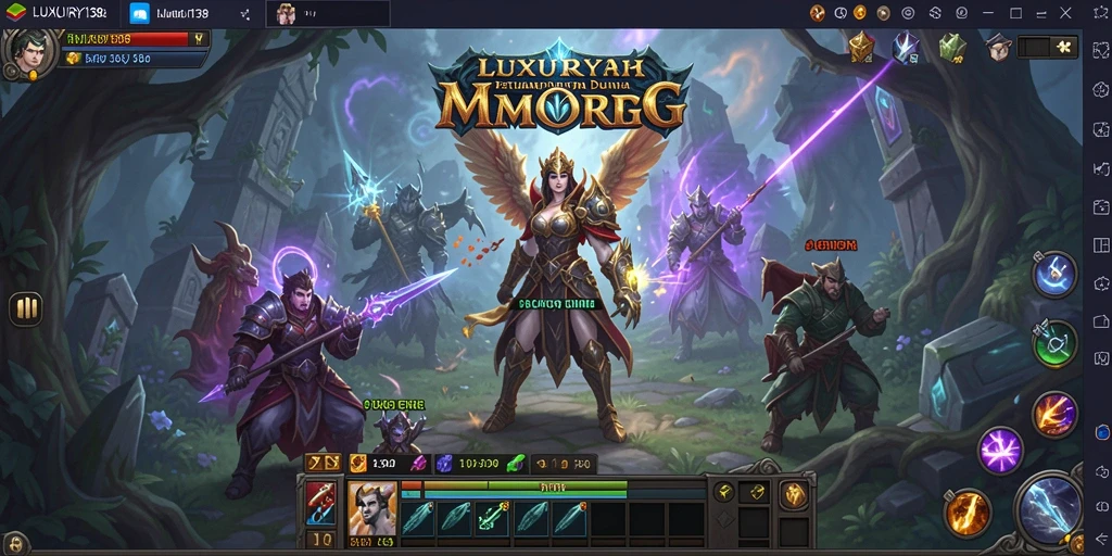 Tampilan gameplay menarik dan menantang dalam LUXURY138 MMORPG.