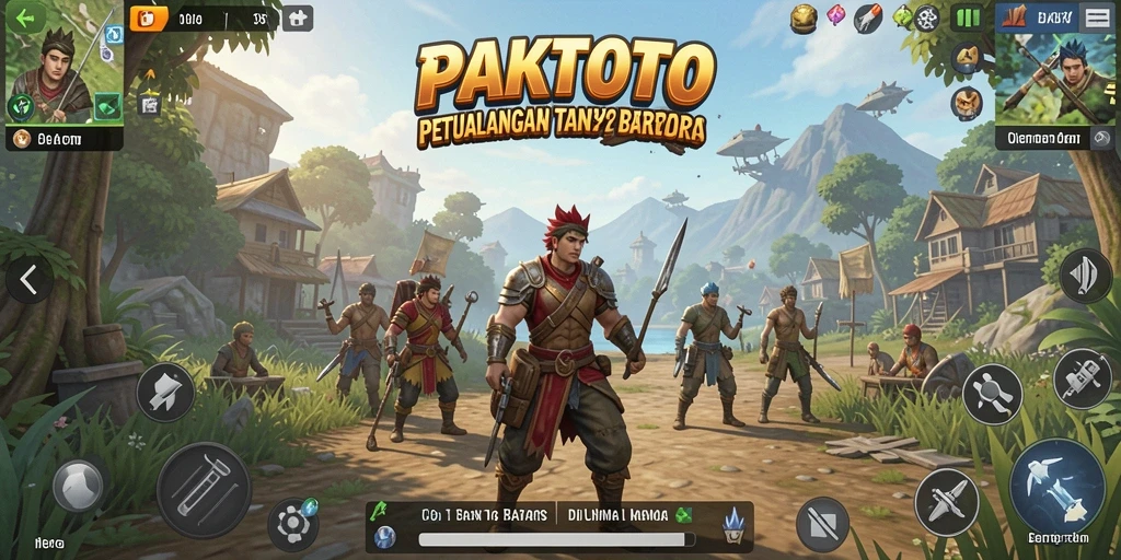 Screenshot gameplay PAKTOTO menunjukkan petualangan di dunia terbuka yang mengesankan.