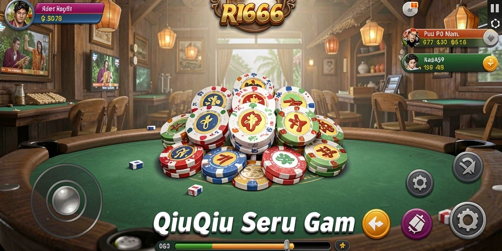 Tampilan gameplay QiuQiu yang seru dan menantang.