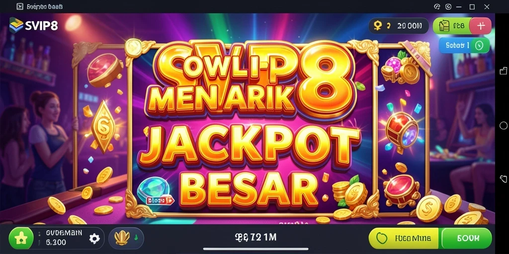 Tampilan gameplay Slot seru di SVIP8 dengan berbagai pilihan fitur.